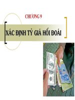 Bài giảng Tài chính quốc tế  Bài 6: Xác định tỷ giá hối đoái