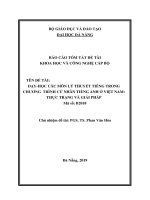 Dạy – học các bộ môn lý thuyết tiếng trong chương trình cử nhân tiếng Anh ở Việt Nam Thực trạng và giải pháp