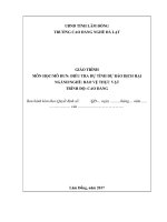 Giáo trình Điều tra dự tính dự báo dịch hại  Nghề: Bảo vệ thực vật (Cao đẳng)  CĐ Nghề Đà Lạt
