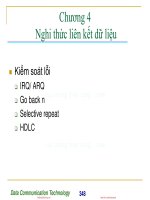 Bài giảng Kỹ thuật truyền số liệu  Chương 4: Nghi thức liên kết dữ liệu