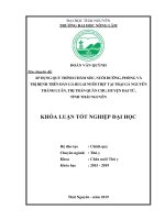 Áp dụng quy trình chăm sóc, nuôi dưỡng, phòng và trị bệnh trên đàn gà ri lai nuôi thịt tại trại gà của ông nguyễn thành luân, thị trấn quân chu, đại từ, thái nguyên 