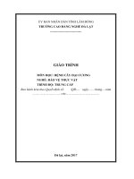 Giáo trình Bệnh cây đại dương  Nghề: Bảo vệ thực vật (Trung cấp)  CĐ Nghề Đà Lạt