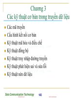 Bài giảng Kỹ thuật truyền số liệu  Chương 3: Các kỹ thuật cơ bản trong truyền dữ liệu