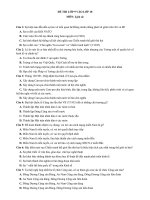 Đề thi vào 10 môn lịch sử