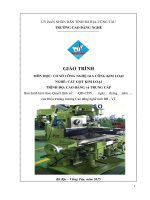 Giáo trình Cơ sở công nghệ gia công kim loại  Nghề: Cắt gọt kim loại  CĐ Kỹ Thuật Công Nghệ Bà Rịa Vũng Tàu