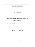 Thiết kế cấu trúc phần cứng cho mạng nơron tích chập