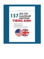 157 Bài tập ngữ pháp Anh Văn  Đề THI THỬ sở GDĐT các trường chuyên Anh 2020