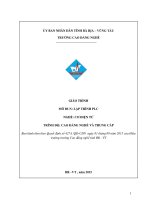 Giáo trình Lập trình PLC cơ bản (CDT)  Nghề: Cơ điện tử  CĐ Kỹ Thuật Công Nghệ Bà Rịa Vũng Tàu