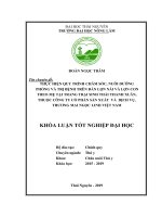 Thực hiện quy trình chăm sóc, nuôi dưỡng phòng và trị bệnh trên đàn lợn nái và lợn con theo mẹ tại trang trại sinh thái thanh xuân, thuộc công ty cổ phần sản xuất và dịch vụ, thương mại ngọc linh việt nam 