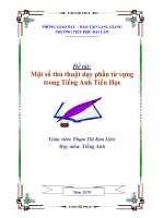 SKKN một số phương pháp dạy từ vựng môn tiếng anh ở tiểu học 