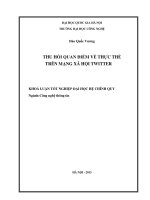 Báo Cáo Khai Phá Dữ Liệu Phân Tích Quan Điểm  Phân Tích Mạng Xã Hội TWITTER