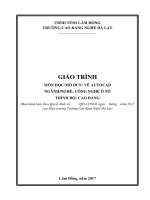 Giáo trình AutoCAD  Nghề: Công nghệ ô tô (Cao đẳng)  CĐ Nghề Đà Lạt