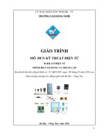 Giáo trình Kỹ thuật điện tử  Nghề: Cơ điện tử  CĐ Kỹ Thuật Công Nghệ Bà Rịa Vũng Tàu