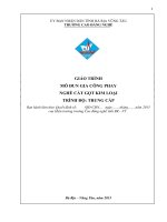 Giáo trình Gia công phay  Nghề: Cắt gọt kim loại (Trung cấp)  CĐ Kỹ Thuật Công Nghệ Bà Rịa Vũng Tàu