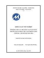 Khóa luận tốt nghiệp: Mở rộng cho vay tiêu dùng tại ngân hàng thương mại cổ phần Việt Nam thịnh vượng (VPBank) – Chi nhánh Cộng Hòa
