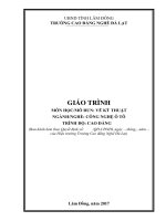 Giáo trình Vẽ kỹ thuật  Nghề: Công nghệ ôtô (Cao đẳng)  CĐ Nghề Đà Lạt