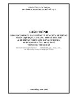 Giáo trình Bảo dưỡng và sửa chữa Hệ thống nhiên liệu động cơ xăngBộ chế hòa khí và Hệ thống nhiên liệu động cơ Diesel  Nghề: Công nghệ ôtô (Trung cấp)  CĐ Nghề Đà Lạt