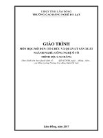 Giáo trình Tổ chức và quản lý sản xuất  Nghề: Công nghệ ôtô (Cao đẳng)  CĐ Nghề Đà Lạt