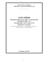 Giáo trình Sửa chữa và bảo dưỡng hệ thống treo lái  Nghề: Công nghệ ô tô (Cao đẳng)  CĐ Nghề Đà Lạt