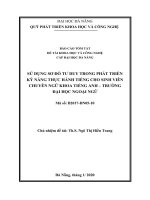 Sử dụng sơ đồ tư duy trong phát triển kỹ năng thực hành tiếng cho sinh viên chuyên ngữ Khoa tiếng Anh - Trường Đại học Ngoại ngữ