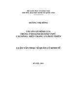 Luận văn thạc sỹ - Tài sản vô hình của Trung tâm kinh doanh VNPT- Cao Bằng: hiện trạng và phát triển