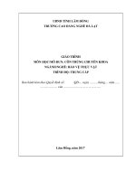 Giáo trình Côn trùng chuyên khoa  Nghề: Bảo vệ thực vật (Trung cấp)  CĐ Nghề Đà Lạt
