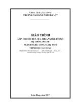 Giáo trình Sửa chữa và bảo dưỡng hệ thống phanh  Nghề: Công nghệ ô tô (Cao đẳng)  CĐ Nghề Đà Lạt