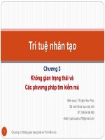 Bài giảng Nhập môn trí tuệ nhân tạo: Chương 3 - TS. Ngô Hữu Phúc
