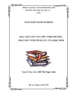 SKKN dạy tập làm văn lớp 2 theo hướng phát huy tính tích cực của học sinh 