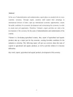 An overview of vietnam’s export in agricultural and aquatic products in 2016 