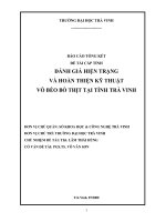 Báo cáo tổng kết đề tài cấp tỉnh: Đánh giá hiện trạng và hoàn thiện kỹ thuật vỗ béo bò thịt tại tỉnh Trà Vinh