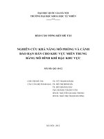 Báo cáo tổng kết đề tài: Nghiên cứu khả năng mô phỏng và cảnh báo hạn hán cho khu vực miền Trung bằng mô hình khí hậu khu vực