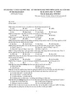 Đề thi thử THPT quốc gia năm 2020 môn sinh học sở GDĐT tỉnh phú thọ 