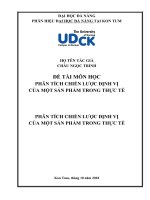 Đề tài Phân tích chiến lược định vị của một sản phẩm trong thực tế: Phân tích chiến lược định vị của sản phẩm kem đánh răng closeup
