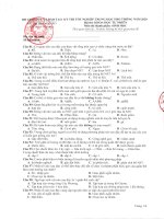 Đề tham khảo tốt nghiệp THPT 2020 sinh hoc