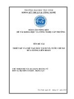 Báo cáo tổng kết đề tài khoa học và công nghệ cấp trường: Thiết kế và chế tạo máy tách vỏ, tước chỉ xơ dừa suông liên hoàn