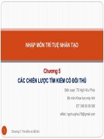 Bài giảng Nhập môn trí tuệ nhân tạo: Chương 5 - TS. Ngô Hữu Phúc