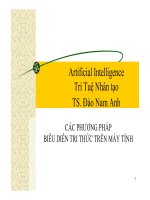 Bài giảng Trí tuệ nhân tạo: Các phương pháp biểu diễn tri thức trên máy tính - TS. Đào Anh Nam