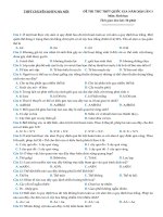 Đề thi thử THPTQG 2020 môn sinh học lần 3 trường THPT chuyên KHTN – hà nội 