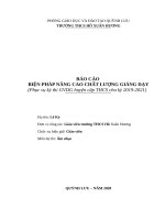 Tổng hợp các biện pháp nâng cao chất lượng GD thi giáo viên dạy giỏi môn âm nhạc theo TT 22 (mới)