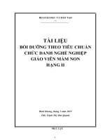 TÀI LIỆU BỒI DƯỠNG THEO TIÊU CHUẨN CHỨC DANH NGHỀ NGHIỆP GIÁO VIÊN MẦM NON HẠNG II