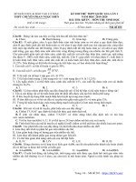 Đề thi thử THPT 2020 lần 1 môn sinh học trường chuyên phan ngọc hiển – cà mau 