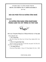 Báo cáo phân tích xu hướng công nghệ  xu hướng ứng dụng công nghệ nano trong canh tác cây trồng và thủy sản 