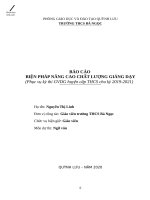 Tổng hợp các biện pháp nâng cao chất lượng GD thi giáo viên dạy giỏi môn ngữ văn theo TT 22 (mới)