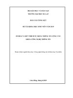 SỐ HOÁ VÀ RÚT TRÍCH TỰ ĐỘNG THÔNG TIN CÔNG VĂN KHOA CÔNG NGHỆ THÔNG TIN