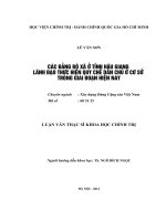 Luận văn: Các đảng bộ xã ở tỉnh hậu giang lãnh đạo thực hiện quy chế dân chủ ở cơ sở trong giai đoạn hiện nay