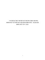 VẤN đề dạy học THƠ hồ XUÂN HƯƠNG THEO CHƯƠNG TRÌNH NGỮ văn THCS QUA bài BÁNH TRÔI nước – SÁCH GIÁO KHOA NGỮ văn 7, tập 1