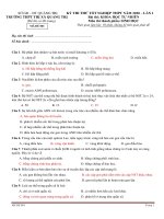 Đề thi thử tốt nghiệp THPT 2020 lần 1 môn sinh học trường THPT thị xã quảng trị 