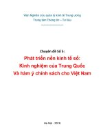 Phát triển nền kinh tế số: Kinh nghiệm của Trung Quốc Và hàm ý chính sách cho Việt Nam