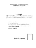 Tổng hợp các biện pháp nâng cao chất lượng GD thi giáo viên dạy giỏi môn công nghệ theo TT 22 (mới)